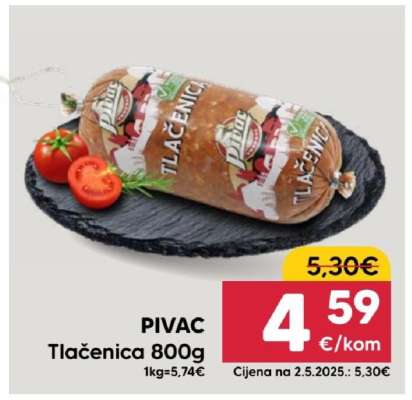PIVAC Tlačenica 800g