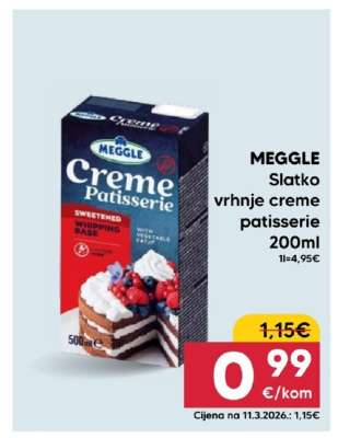 MEGGLE Slatko vrhnje creme patisserie 200ml