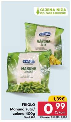 FRIGLO Mahuna žuta/zelena 400g