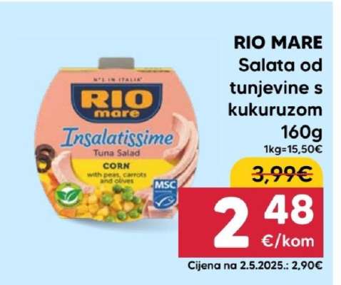 RIO MARE Salata od tunjevine s kukuruzom