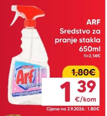ARF Sredstvo za pranje stakla 650ml