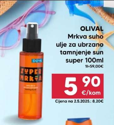 OLIVAL Mrkva suho ulje za ubrzano tamnjenje sun super 100ml