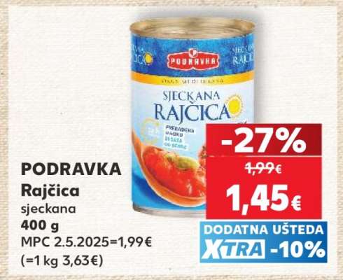 Podravka RAJČICA sjeckana