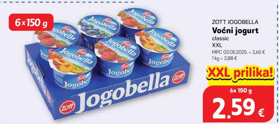 ZOTT JOGOBELLA Voćni jogurt classic XXL