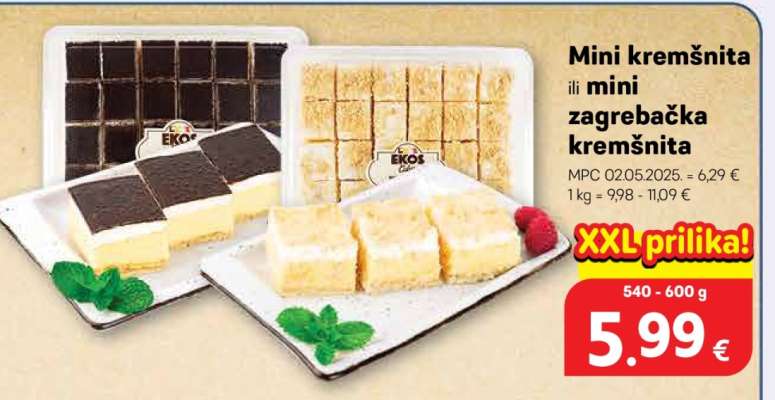 Mini kremšnita ili mini zagrebačka kremšnita