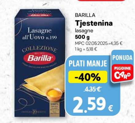 BARILLA Tjestenina