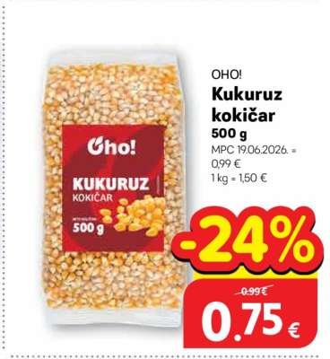 OHO! Kukuruz kokičar 500 g
