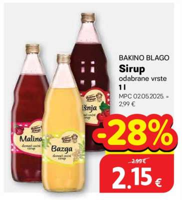 BAKINO BLAGO Sirup odabrane vrste 1 l