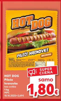 HOT DOG Pileće hrenovke