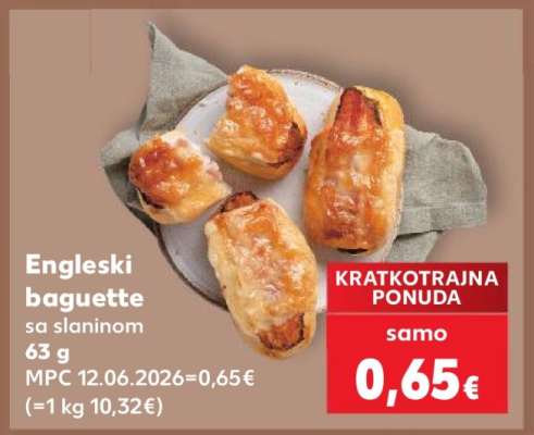 Engleski baguette sa slaninom