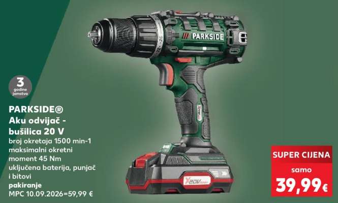 PARKSIDE® Aku odvijač - bušilica 20 V