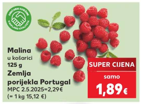 Malina u košarici 125 g