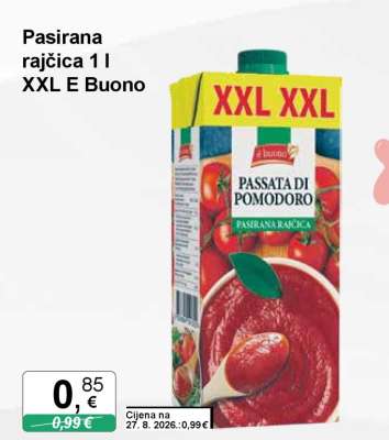 Pasirana rajčica 1 l XXL E Buono