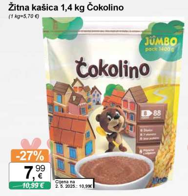 Žitna kašica 1,4 kg Čokolino