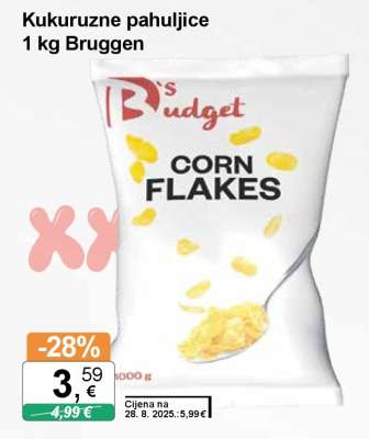 Kukuruzne pahuljice 1 kg Bruggen