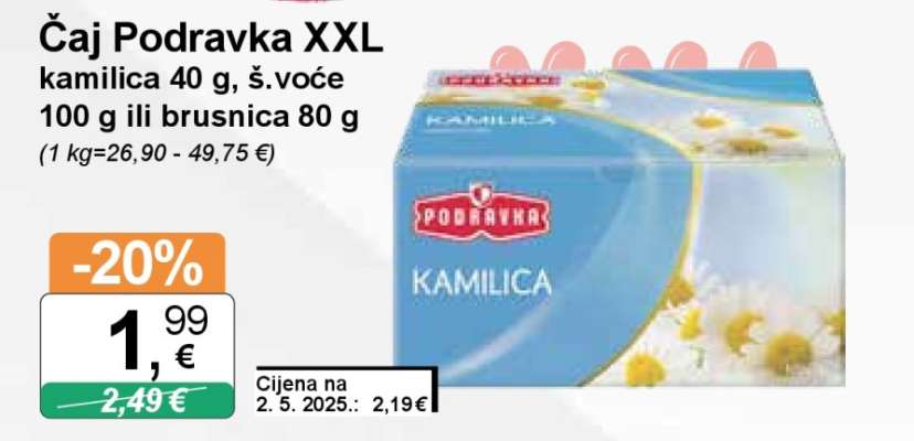 Čaj Podravka XXL
