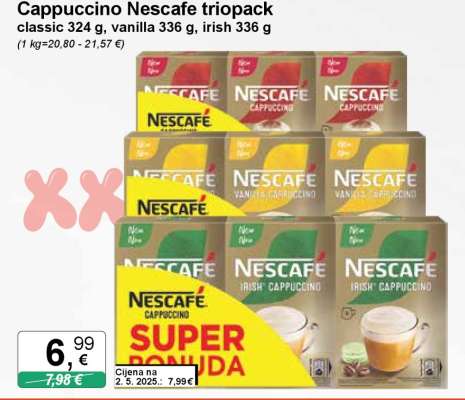 Cappuccino Nescafe triopack