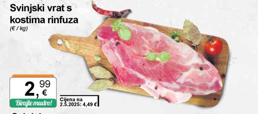 Svinjski vrat s kostima rinfuza