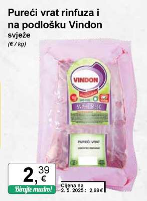 Pureći vrat rinfuza i na podlošku Vindon svježe