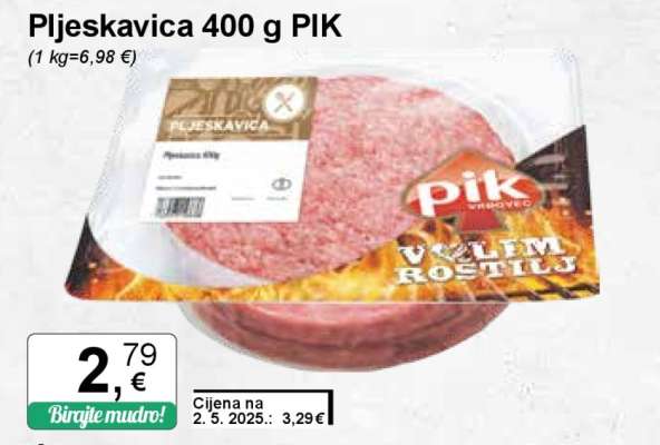 Pljeskavica 400 g PIK
