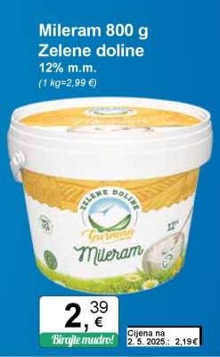 Mileram 800 g Zelene doline