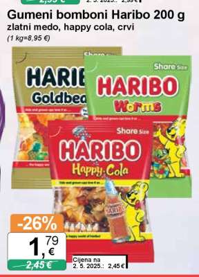 Gumeni bomboni Haribo 200 g