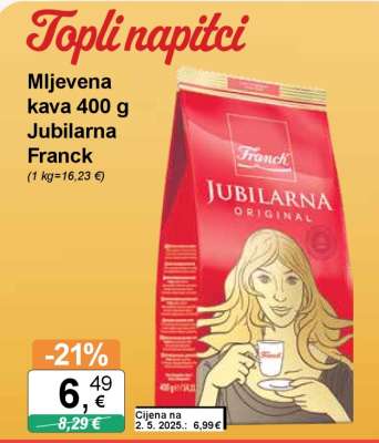 Mljevena kava 400 g Jubilarna Franck