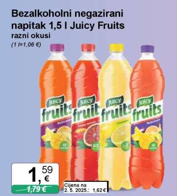 Bezkoholni negazirani napitak 1,5 l Juicy Fruits
