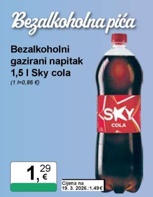 Bezalkoholni gazirani napitak 1,5 l Sky cola