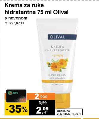 Krema za ruke hidratantna 75 ml Olival