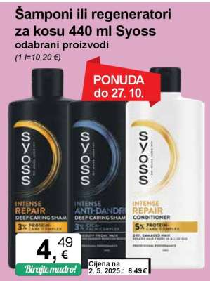 Šamponi ili regeneratori za kosu 440 ml Syoss