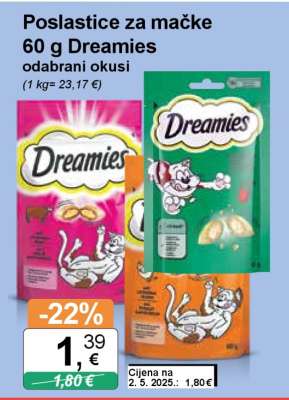 Poslastice za mačke 60 g Dreamies