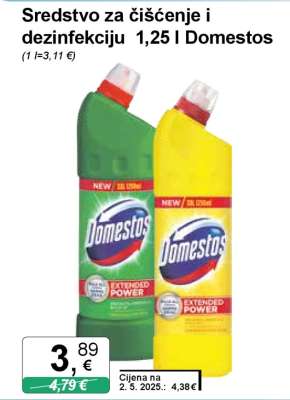 Sredstvo za čišćenje i dezinfekciju 1,25 l Domestos