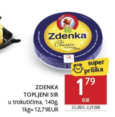 ZDENKA TOPLJENI SIR u trokutćima, 140g