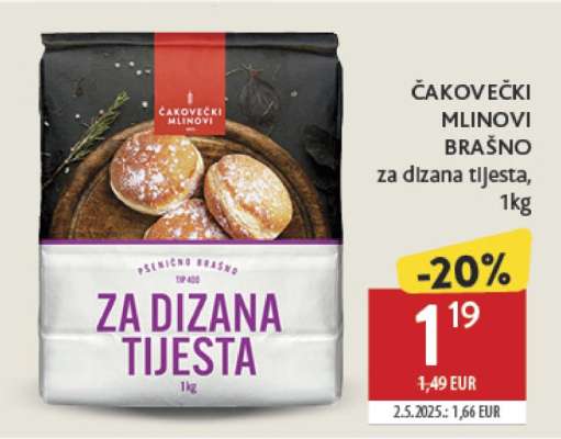 ČAKOVEČKI MLINOVI BRAŠNO ZA DIZANA TIJESTA 1kg