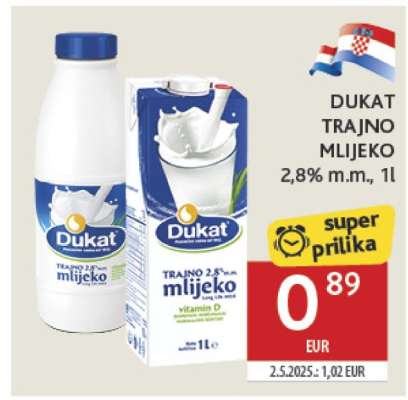 DUKAT TRAJNO MLIJEKO