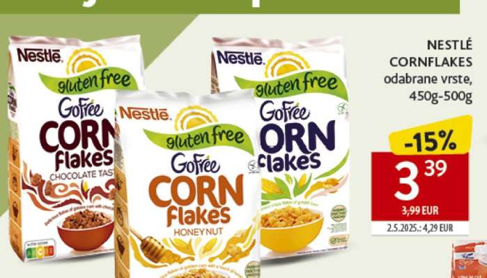 NESTLÉ CORNFLAKES odabrane vrste, 450g-500g