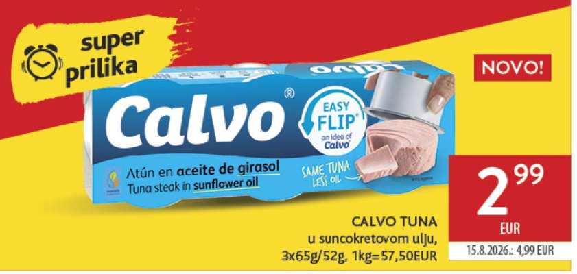 CALVO TUNA u suncokretovom ulju