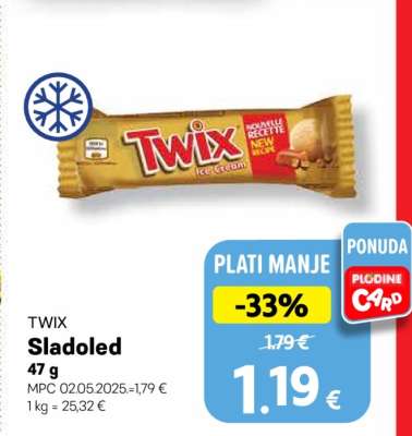 TWIX Sladoled