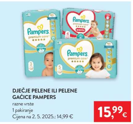 DJEČJE PELENE ILI PELENE GAĆICE PAMPERS