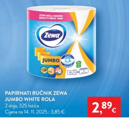 Papirnati ručnik Zewa Jumbo White Rola