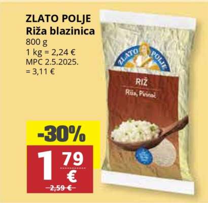 ZLATO POLJE RIŽA blazinica
