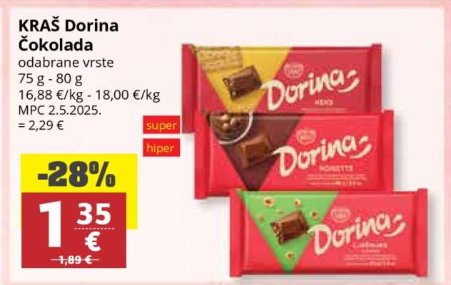 KRAŠ Dorina Čokolada