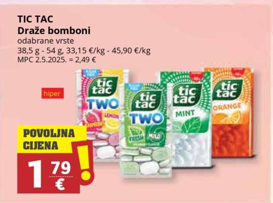 TIC TAC Draže bomboni