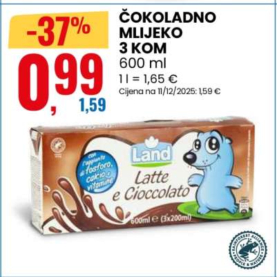 ČOKOLADNO MLIJEKO 3 KOM