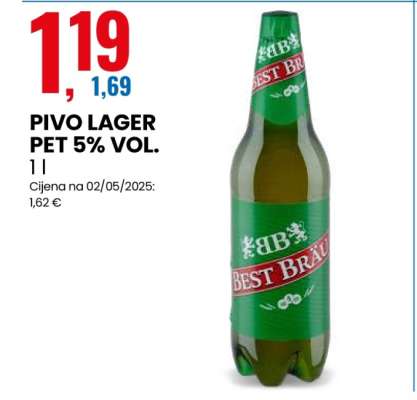 PIVO LAGER PET 5% VOL. 1 l