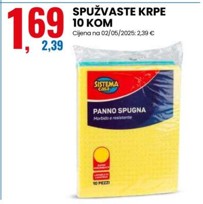 SPUZVASTE KRPE 10 kom