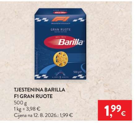 Tjestenina Barilla F1 Gran Ruote