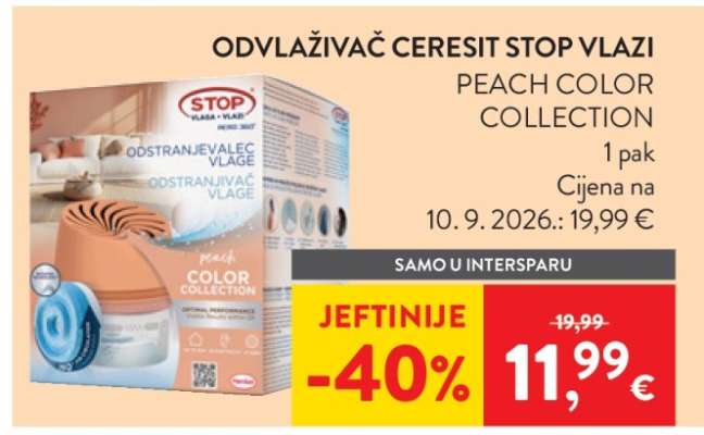 ODVLAŽIVAČ CERESIT STOP VLAZI PEACH COLOR COLLECTION