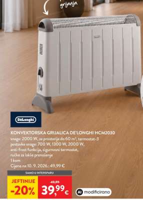 Konvektorska grijalica De Longhi HCM2030
